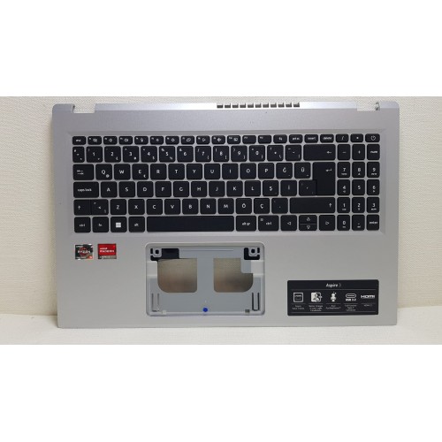 Acer Aspire 3 A315 A315-59G AM3UI000300 Üst Kasa Klavye AMD Versiyon (Açık Gri)