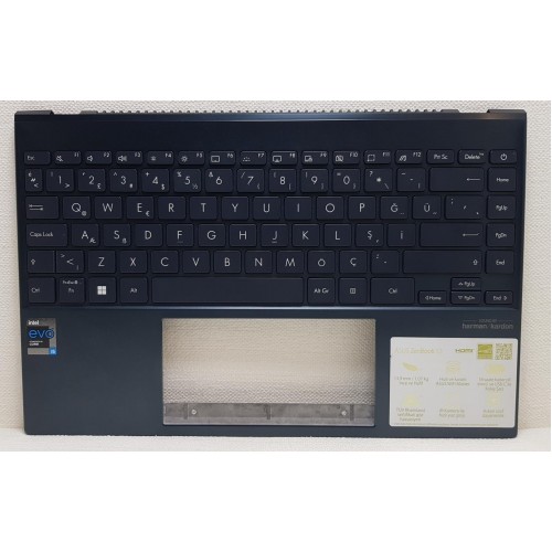 Asus ZenBook UX325E UX325EA Üst Kasa Klavye (Işıklı)