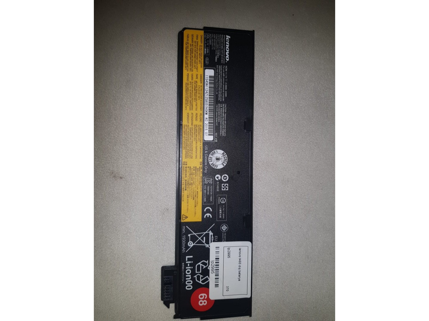 T460 B Shell lenovo t460 dış batarya