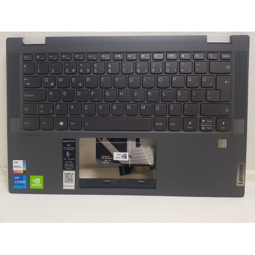 Lenovo İdeapad Flex 5 (14IIL05 / 14ITL05 / 14ALC7) Üst Kasa Klavye Koyu Gri