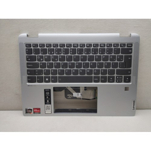 Lenovo IdeaPad Flex 5 (14ABR8 / 14IAU7) 82XX Üst Kasa Klavye (Işıklı) (Açık Gri)